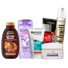 L’Oreal Paris, Garnier, Elvive, Studio Line, of Elnett*